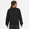 Nike Women’s Studio Fleece Crewneck Sweatshirt(Total Black/Sail)