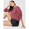 Nike Women’s Studio Fleece Mid-Rise 4″ Shorts(Black Heather/Sail)
