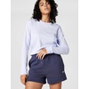 Nike Women’s Studio Fleece Mid-Rise 4″ Shorts(Gridiron/Sail)