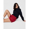 Nike Women’s Studio Fleece Mid-Rise 4″ Shorts(Tough Red/Sail)