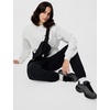 Nike Women’s Studio Fleece Mid-Rise Cuff Pants(Black/Sail)