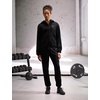 Nike Women’s Studio Fleece Sport Therma-FIT Mid-Rise Pants(Black/White)