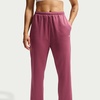 Nike Women’s Studio Fleece Sport Therma-FIT Mid-Rise Pants(Pink Smoke/White)