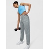 Nike Women’s Studio Fleece Sport Therma-FIT Mid-Rise Pants(Smoke Grey/Heather/White)