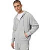Nike Men’s Club Full-zip Fleece Hoodie(Dark Grey Heather/Light Smoke Grey/White)