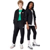 Nike Unisex Big Kids’ Sportswear Club Fleece Full-Zip Hoodie – Boys and Girls Sweatshirt(Black/White)