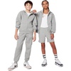 Nike Unisex Big Kids’ Sportswear Club Fleece Full-Zip Hoodie – Boys and Girls Sweatshirt(Dark Grey Heather/Base Grey/White)