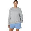 Nike Women’s Studio Fleece Crewneck Sweatshirt(Dark Grey Heather/Sail)