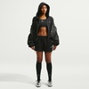 Nike Women’s Studio Fleece Mid-Rise 4″ Shorts(Total Black/Sail)