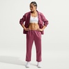 Nike Women’s Studio Fleece Sport Therma-FIT Mid-Rise Pants(Pink Smoke/White)