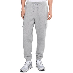 Nike Men’s Club Fleece Cargo Pants(Dark Grey Heather/Light Smoke Grey/White)