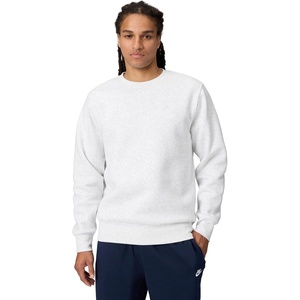 Nike Men’s Club Fleece Crew Sweatshirt(Birch Heather/White)