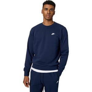 Nike Men’s Club Fleece Crew Sweatshirt(Obsidian/White)