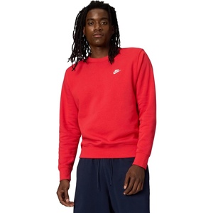 Nike Men’s Club Fleece Crew Sweatshirt(University Red/White)