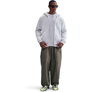 Nike Men’s Club Full-zip Fleece Hoodie(Birch Heather/White/White)