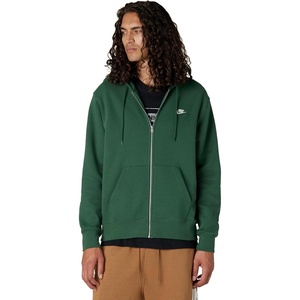 Nike Men’s Club Full-zip Fleece Hoodie(Fir/Fir/White)