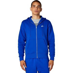 Nike Men’s Club Full-zip Fleece Hoodie(Old Royal/Old Royal/White)