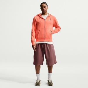 Nike Men’s Club Full-zip Fleece Hoodie(Orange Frost/Orange Frost/White)