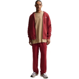 Nike Men’s Club Full-zip Fleece Hoodie(Team Crimson/Team Crimson/White)