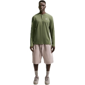 Nike Men’s Club Varsity Long Sleeve Top(Medium Olive/White)