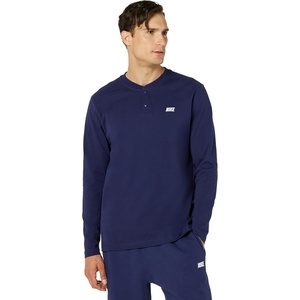 Nike Men’s Club Varsity Long Sleeve Top(Obsidian/White)