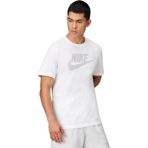 Nike Men’s Logo Sportswear T-Shirt(White/Metallic Silver)