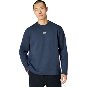 Nike Men’s Sportswear Club Long-Sleeve Varsity Crew(Obsidian/White)