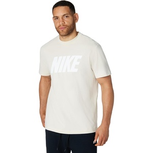 Nike Men’s Sportswear Club Short-Sleeve Varsity Top(Light Orewood Brown/White)