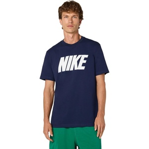 Nike Men’s Sportswear Club Short-Sleeve Varsity Top(Obsidian/White)