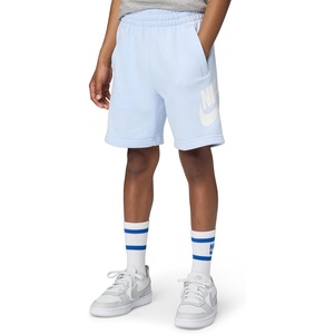 Nike Unisex Big Kids’ Sportswear Club Fleece French Terry Shorts (Big Logo) – Boys and Girls(Hydrogen Blue/White)