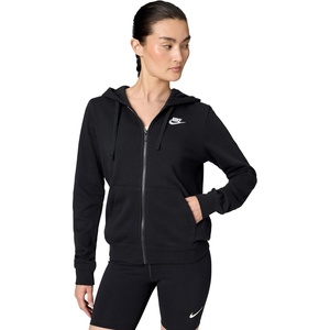 Nike Women’s Sportswear Club Fleece Full-Zip Hoodie(Black/White)