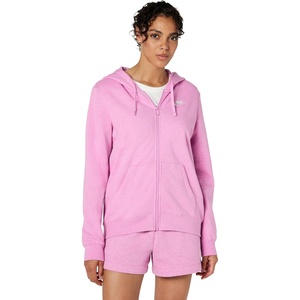 Nike Women’s Sportswear Club Fleece Full-Zip Hoodie(Light Magenta/Heather/White)