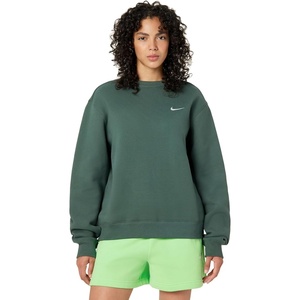 Nike Women’s Studio Fleece Crewneck Sweatshirt(Camo Green/Sail)
