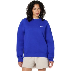 Nike Women’s Studio Fleece Crewneck Sweatshirt(Old Royal/Sail)