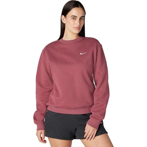 Nike Women’s Studio Fleece Crewneck Sweatshirt(Pink Smoke/Sail)