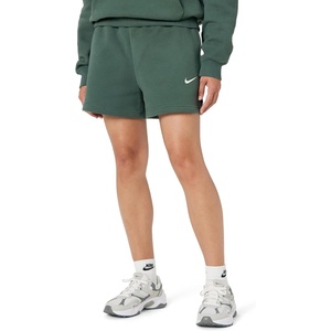 Nike Women’s Studio Fleece Mid-Rise 4″ Shorts(Camo Green/Sail)