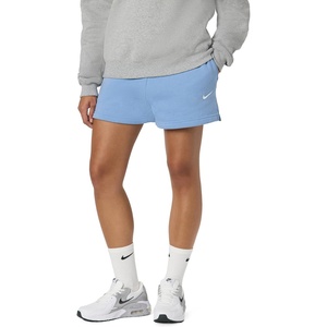 Nike Women’s Studio Fleece Mid-Rise 4″ Shorts(Work Blue/Sail)