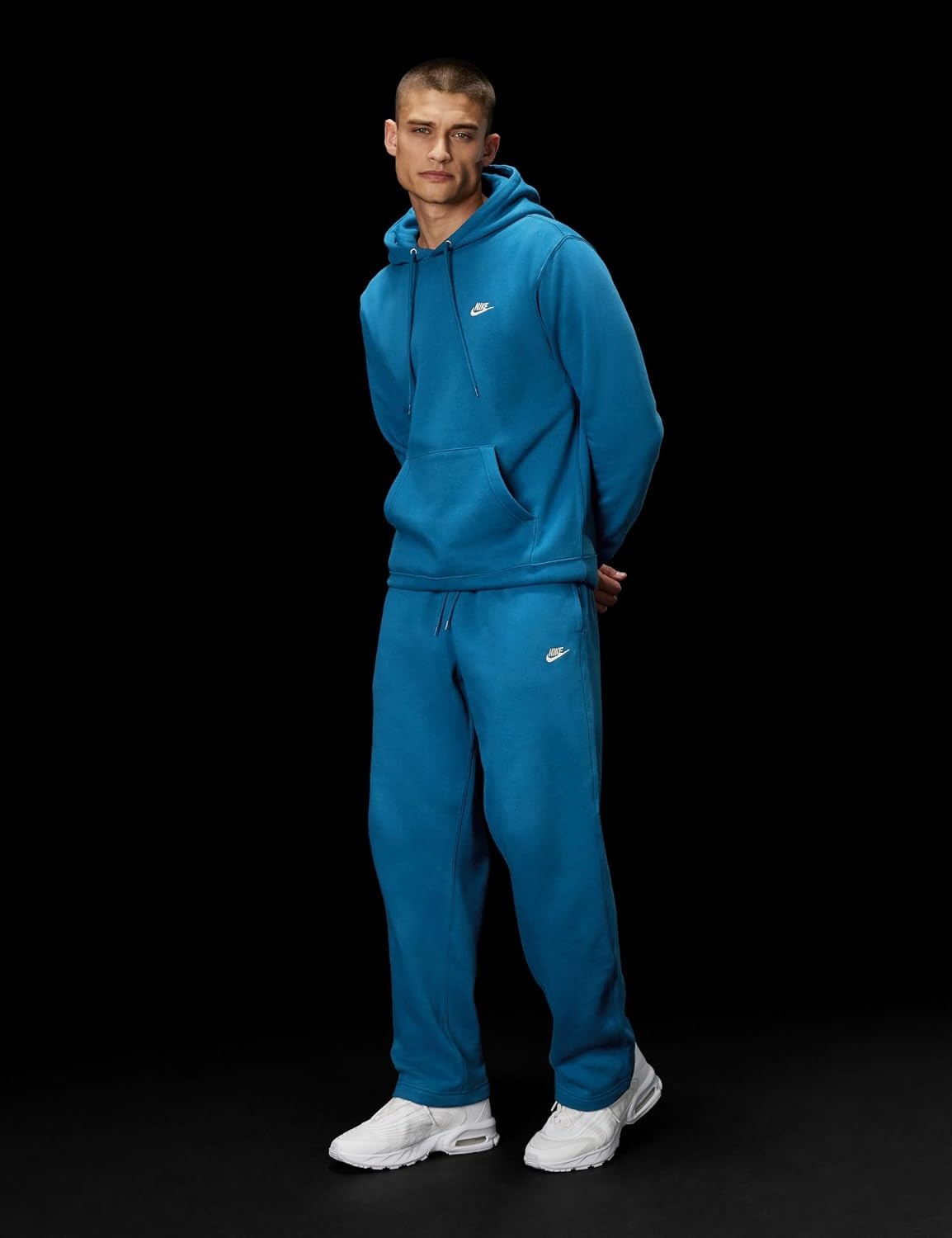 image:imageNike Mens Club Open Hem Brushed Fleece PantsCourt BlueCourt BlueLight Khaki