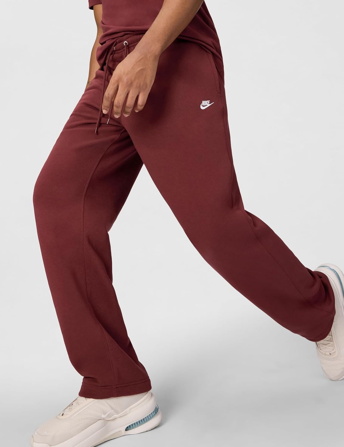 image:imageNike Mens Club Open Hem Brushed Fleece PantsDark Team RedDark Team RedWhite
