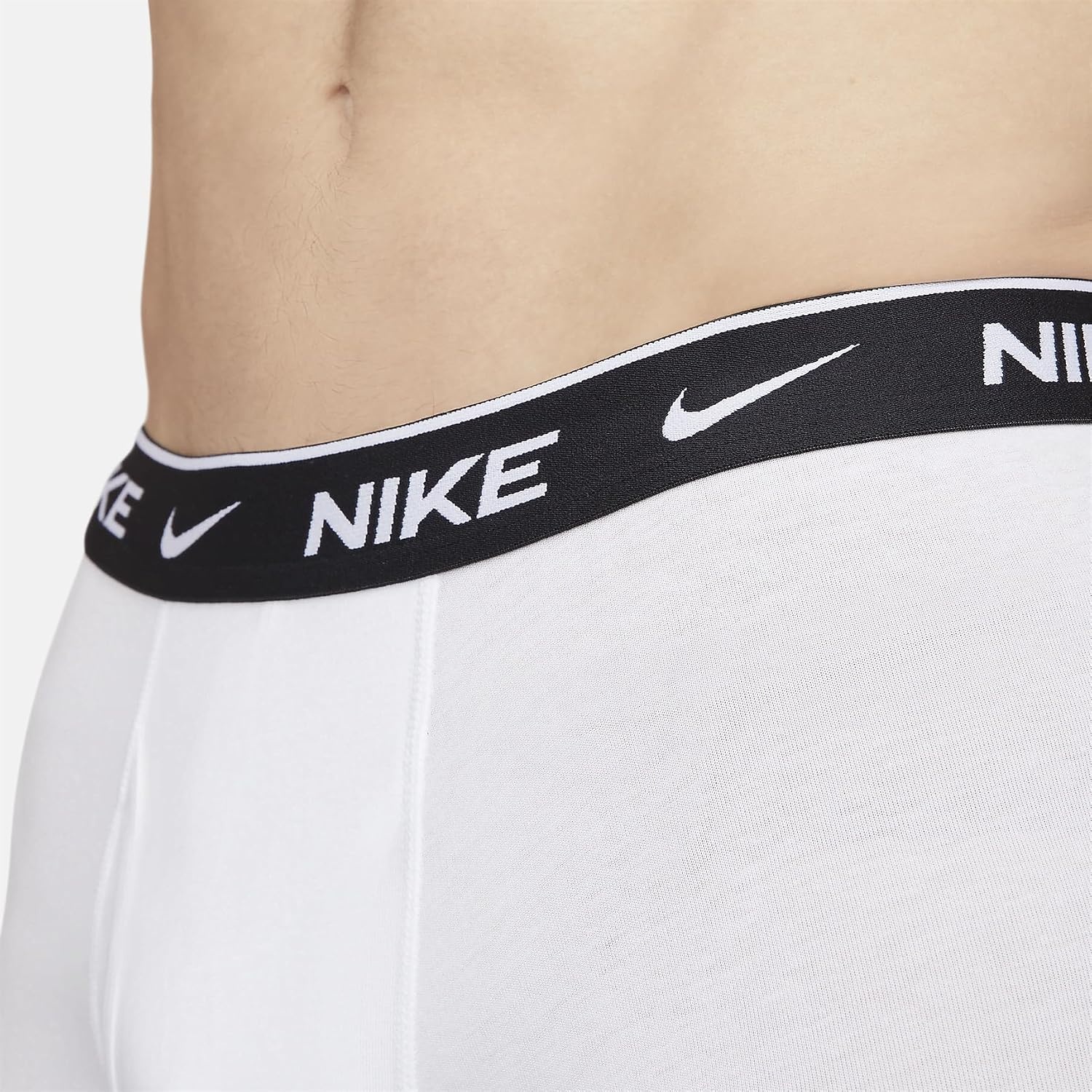 image:imageNike Mens Essential Cotton Stretch WFly Boxer Brief Underwear 3PackWhite Heather Grey Black