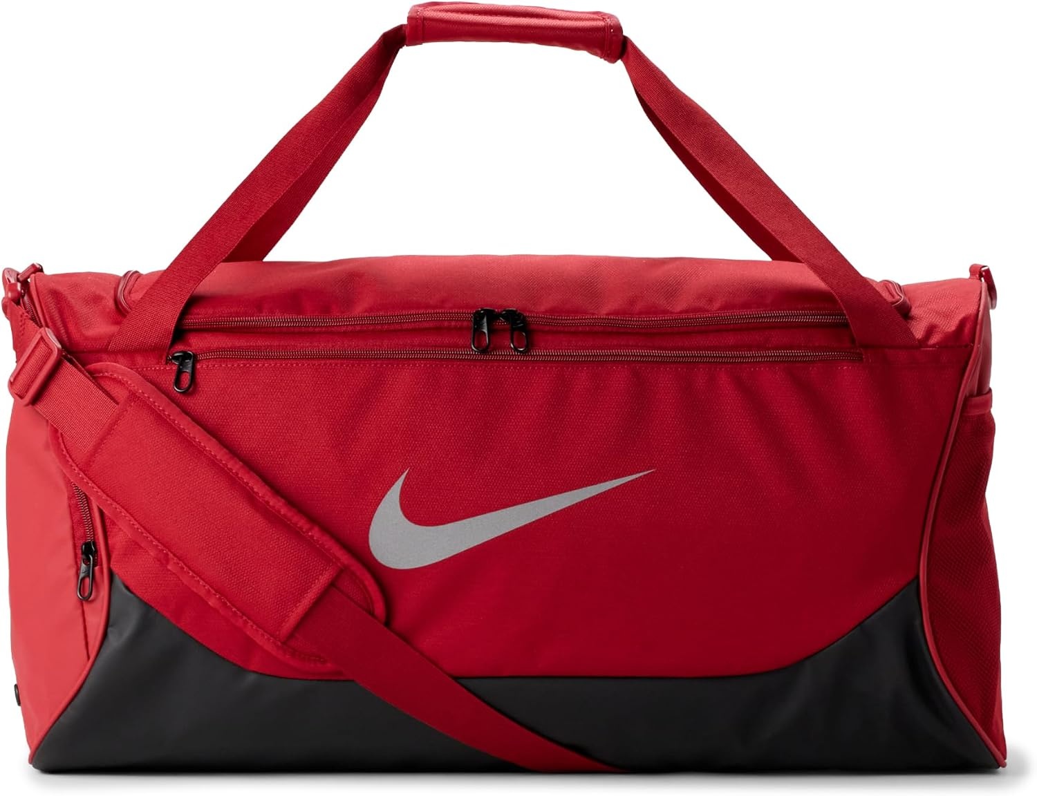 image:imageNike Unisex Adult Gameday Brasilia X Training Duffel Bag 24L 40L 60L or 95L Mens and WomensTough RedBlackReflect Silver