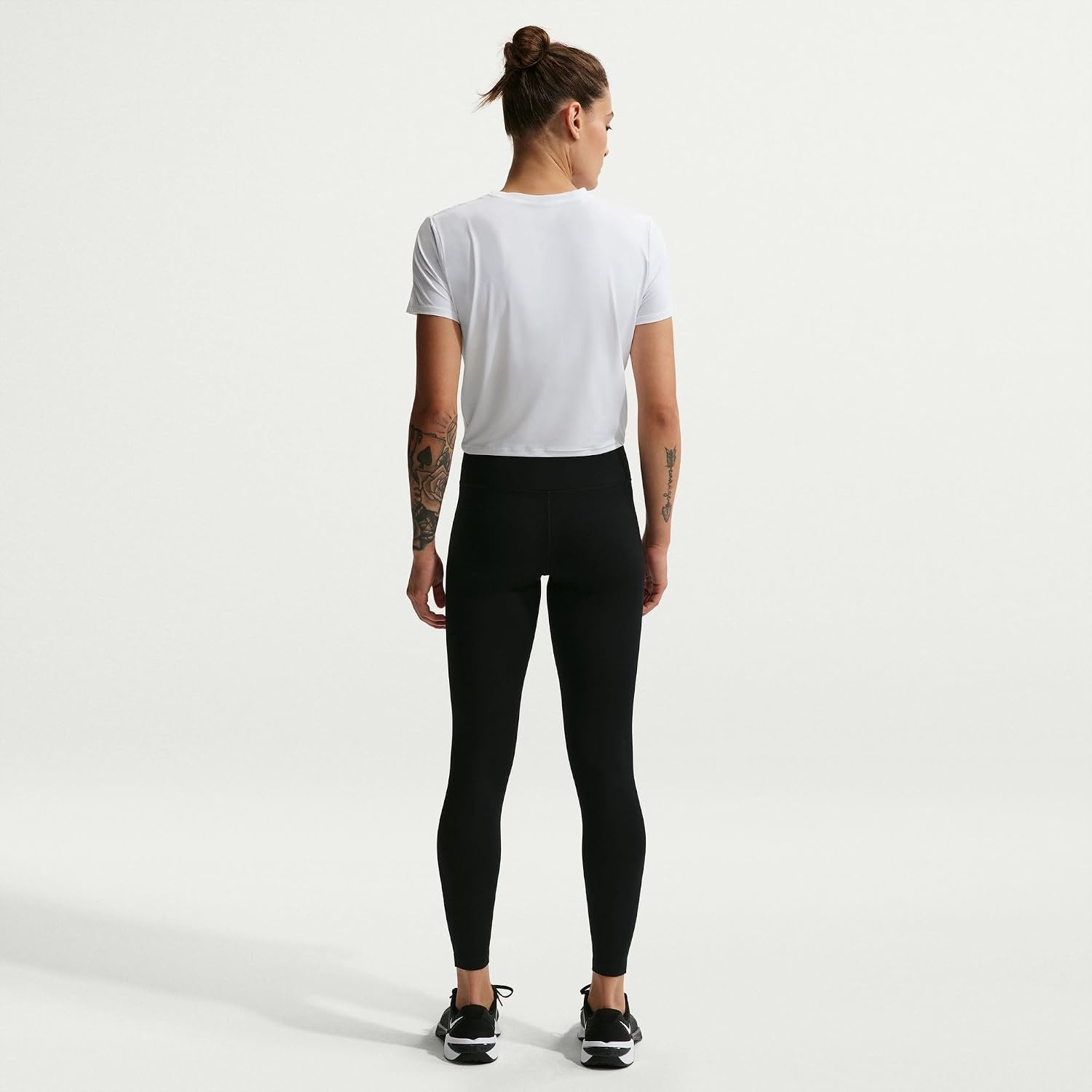 image:imageNike Womens Nike One Classic Drifit Twist ShortSleeve TopWhiteBlack
