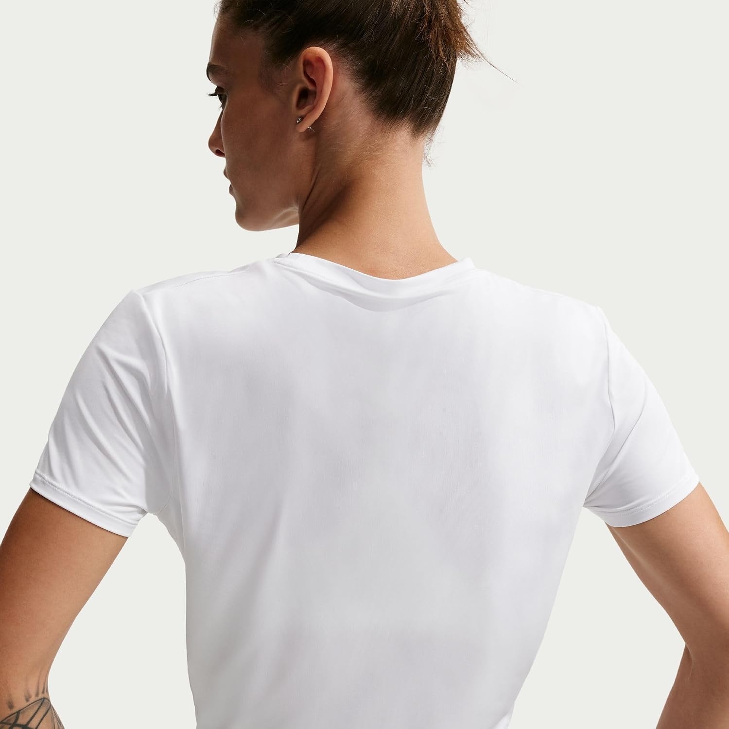 image:imageNike Womens Nike One Classic Drifit Twist ShortSleeve TopWhiteBlack