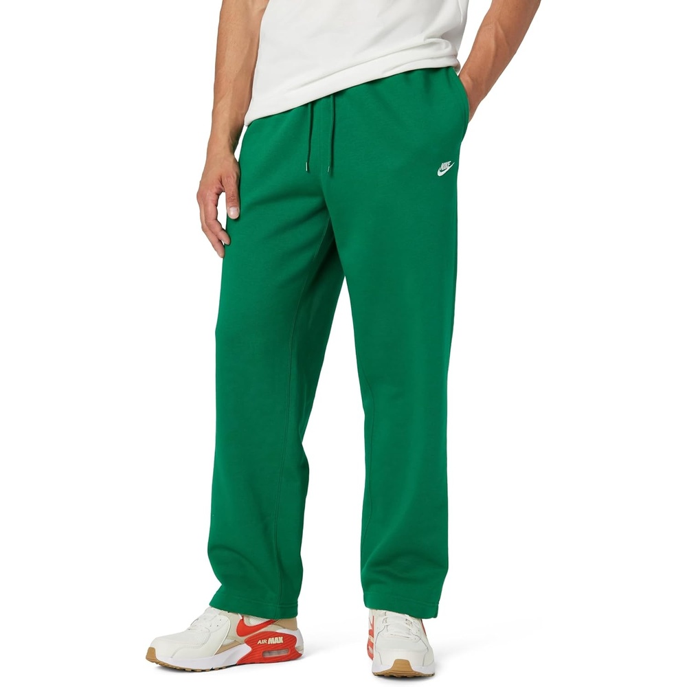 image:imageNike Mens Club Open Hem Brushed Fleece PantsMalachiteMalachiteWhite