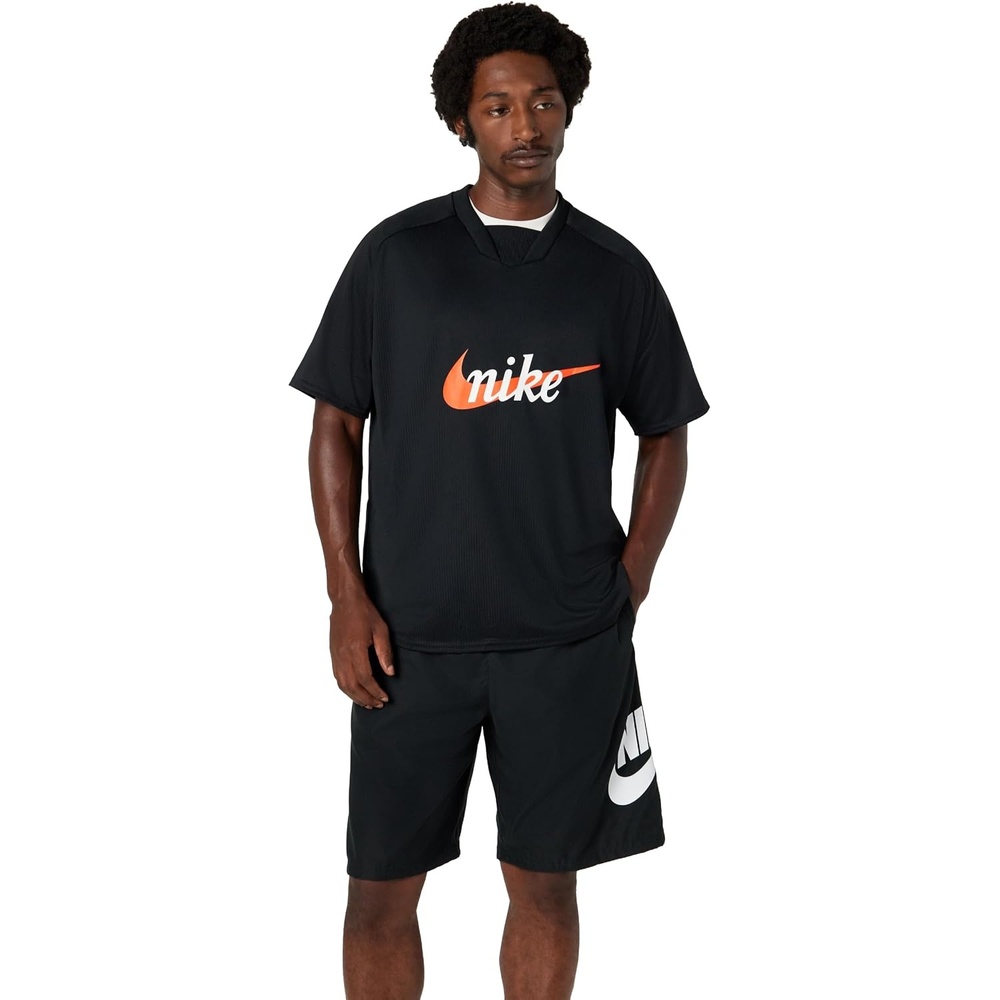 image:imageNike Mens Sportswear Club JerseyBlackWhiteSafety Orange