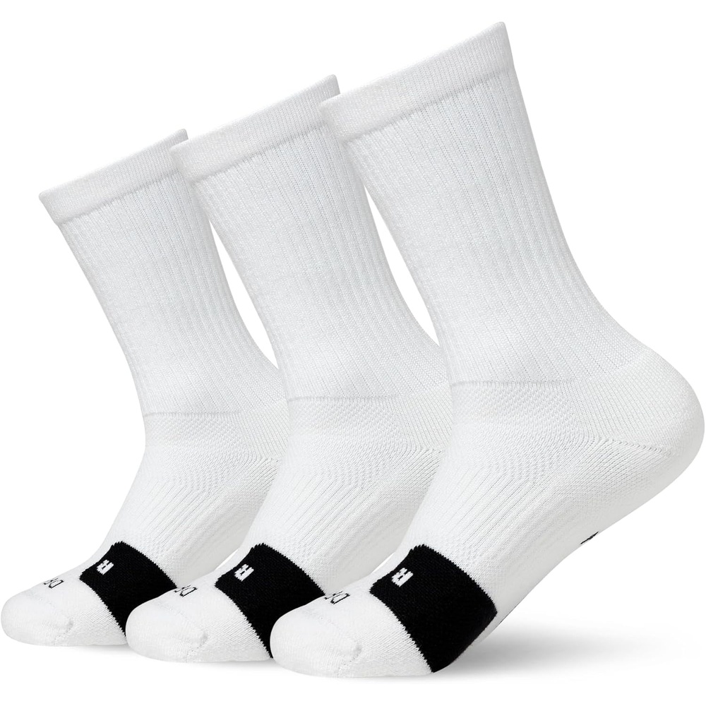 image:imageNike Unisex Adult Everyday Crew Basketball Socks 3 Pair Mens and WomensWhiteBlack