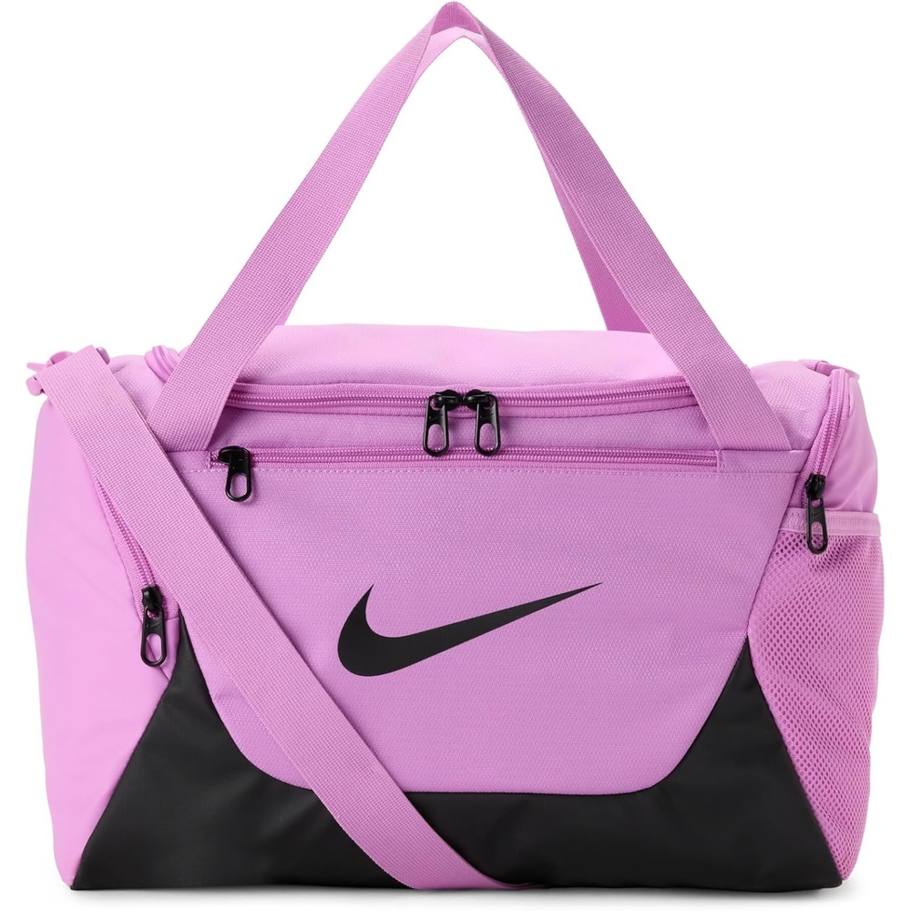 image:imageNike Unisex Adult Gameday Brasilia X Training Duffel Bag 24L 40L 60L or 95L  Mens and WomensLight MagentaBlackBlack