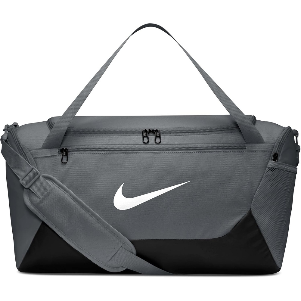 image:imageNike Unisex Adult Gameday Brasilia X Training Duffel Bag 24L 40L 60L or 95L  Mens and WomensSmoke GreyBlackWhite