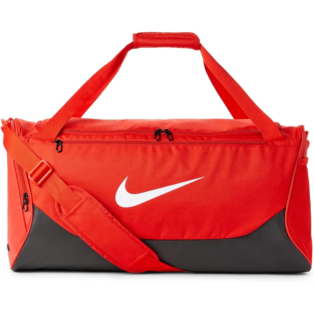 image:imageNike Unisex Adult Gameday Brasilia X Training Duffel Bag 24L 40L 60L or 95L  Mens and WomensUniversity RedBlackWhite