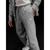 Nike Men’s Club Open Hem Brushed Fleece Pants(Dark Grey Heather/Light Smoke Grey/White)
